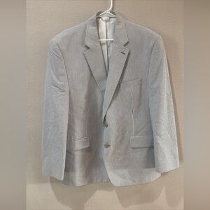 Ralph Lauren Jacket Mens LIGHT BLUE/WHITE 48R 100 Cotton Vintage